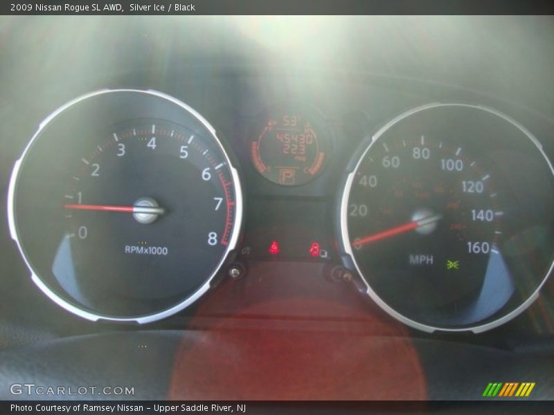 Silver Ice / Black 2009 Nissan Rogue SL AWD