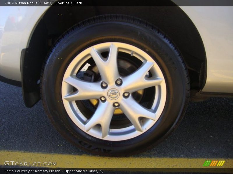 Silver Ice / Black 2009 Nissan Rogue SL AWD