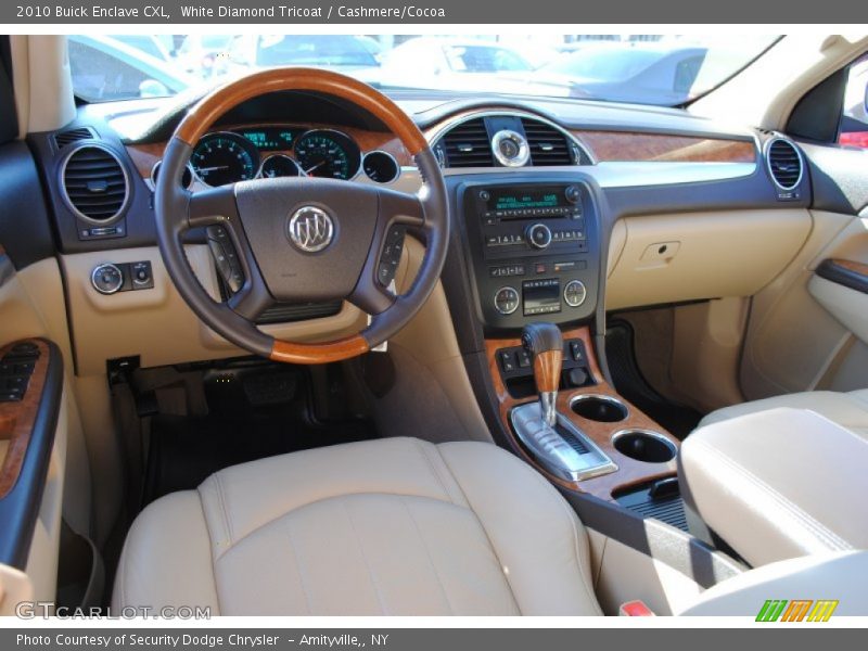 White Diamond Tricoat / Cashmere/Cocoa 2010 Buick Enclave CXL