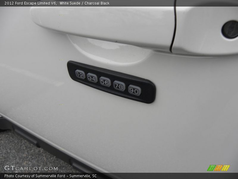 White Suede / Charcoal Black 2012 Ford Escape Limited V6