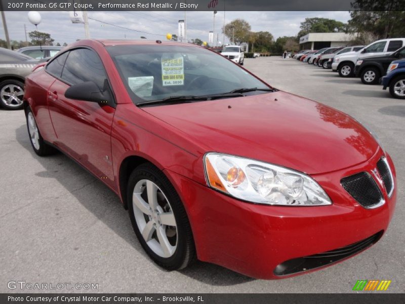 Performance Red Metallic / Ebony 2007 Pontiac G6 GTP Coupe