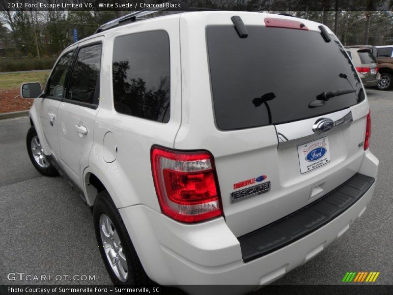 White Suede / Charcoal Black 2012 Ford Escape Limited V6
