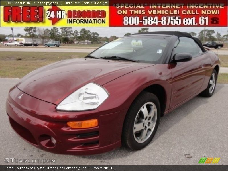Ultra Red Pearl / Midnight 2004 Mitsubishi Eclipse Spyder GS