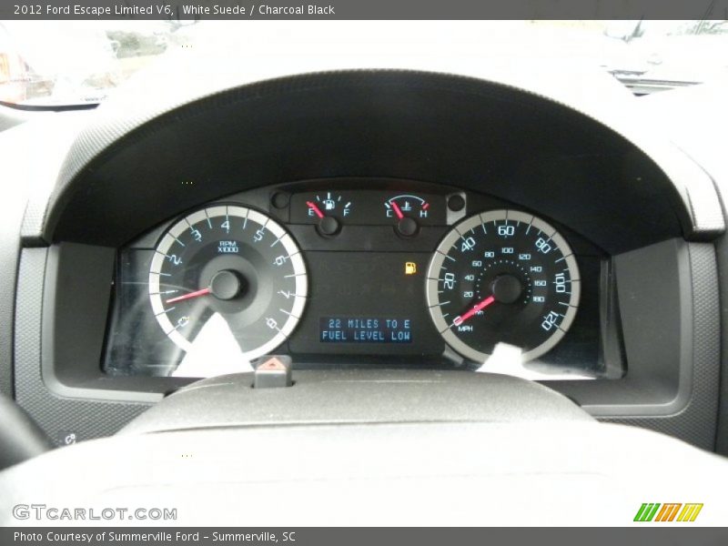 White Suede / Charcoal Black 2012 Ford Escape Limited V6