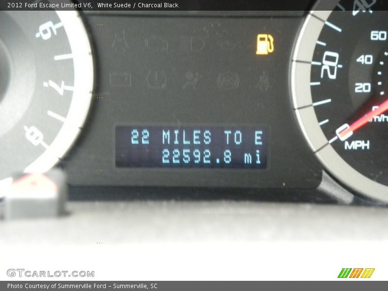 White Suede / Charcoal Black 2012 Ford Escape Limited V6