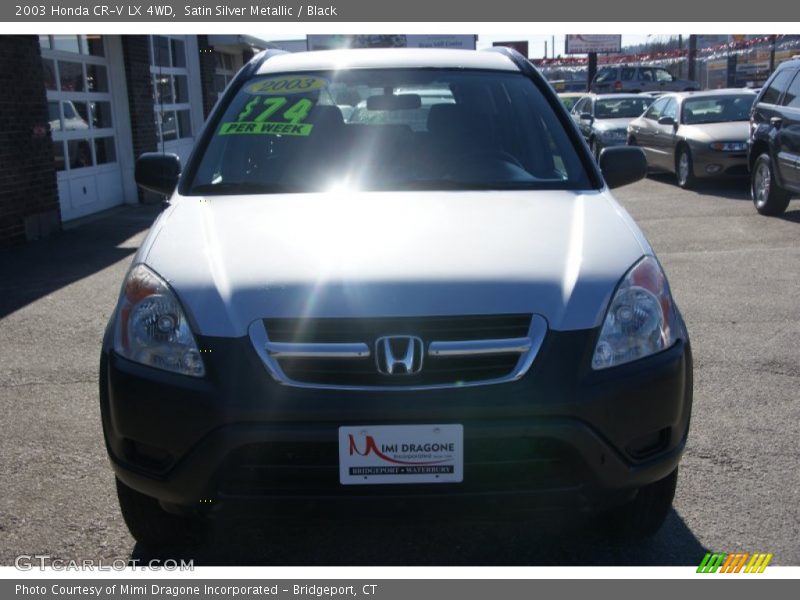 Satin Silver Metallic / Black 2003 Honda CR-V LX 4WD