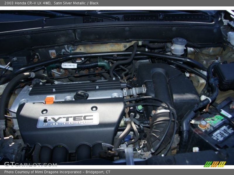 Satin Silver Metallic / Black 2003 Honda CR-V LX 4WD