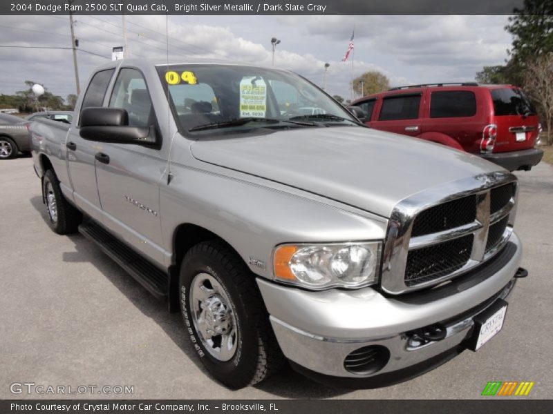 Bright Silver Metallic / Dark Slate Gray 2004 Dodge Ram 2500 SLT Quad Cab