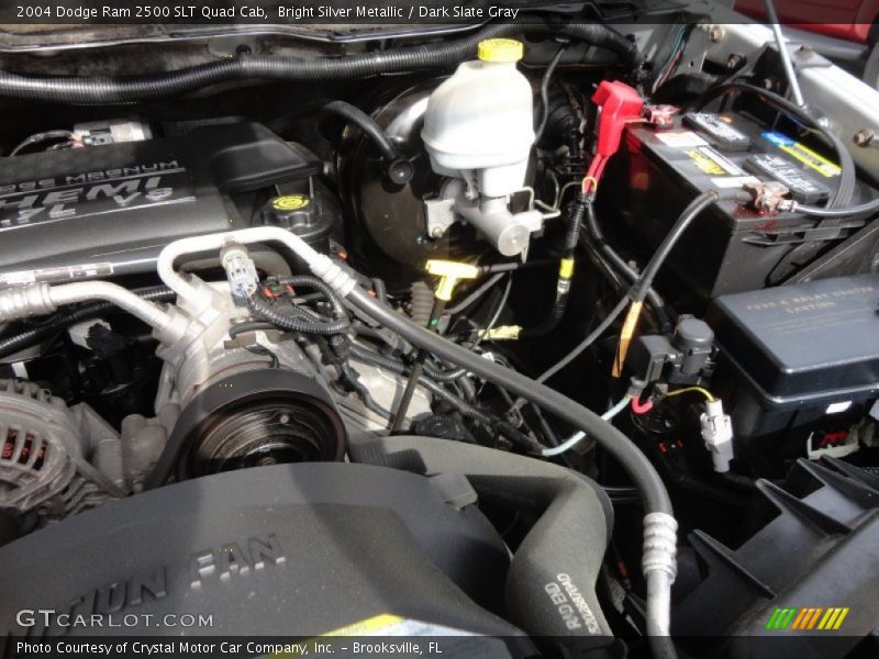 Bright Silver Metallic / Dark Slate Gray 2004 Dodge Ram 2500 SLT Quad Cab