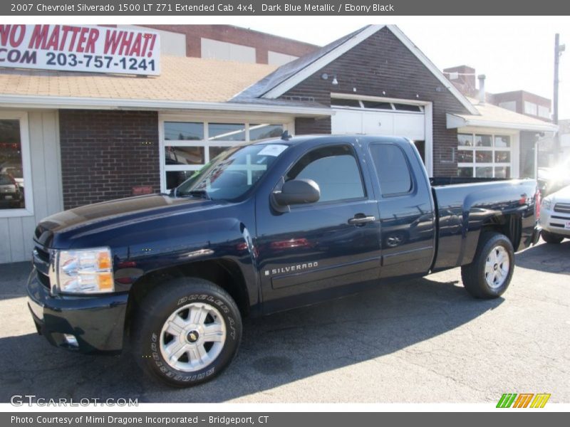 Dark Blue Metallic / Ebony Black 2007 Chevrolet Silverado 1500 LT Z71 Extended Cab 4x4