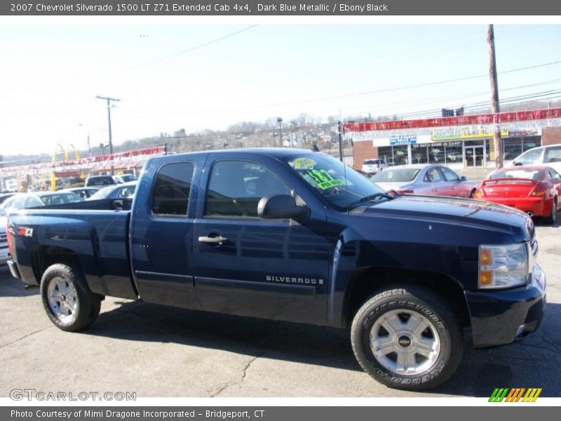 Dark Blue Metallic / Ebony Black 2007 Chevrolet Silverado 1500 LT Z71 Extended Cab 4x4