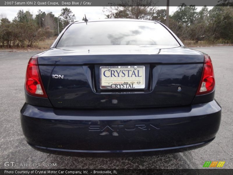 Deep Blue / Gray 2007 Saturn ION 2 Quad Coupe
