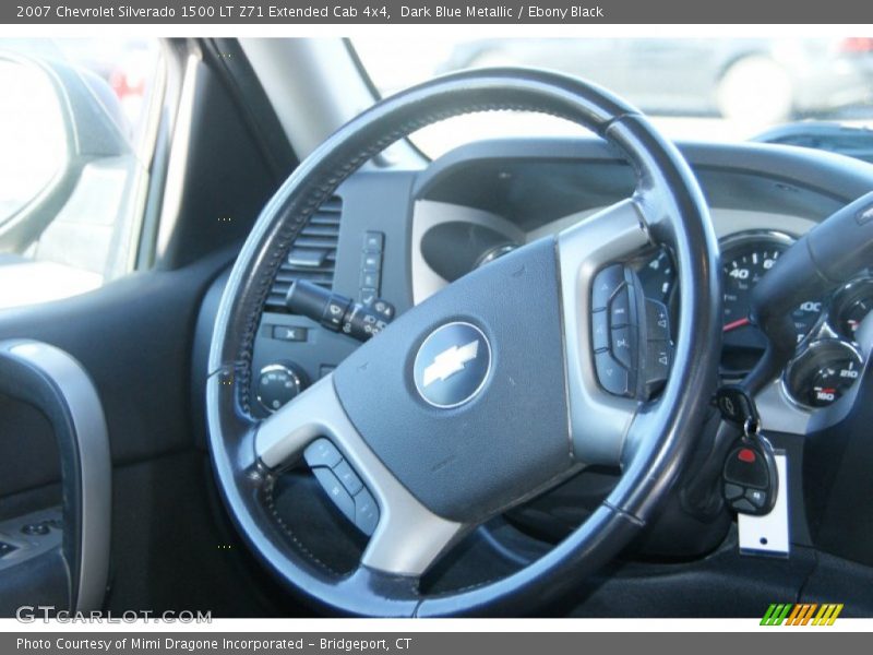 Dark Blue Metallic / Ebony Black 2007 Chevrolet Silverado 1500 LT Z71 Extended Cab 4x4