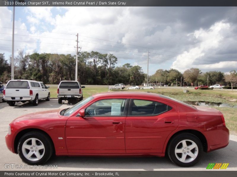 Inferno Red Crystal Pearl / Dark Slate Gray 2010 Dodge Charger SXT