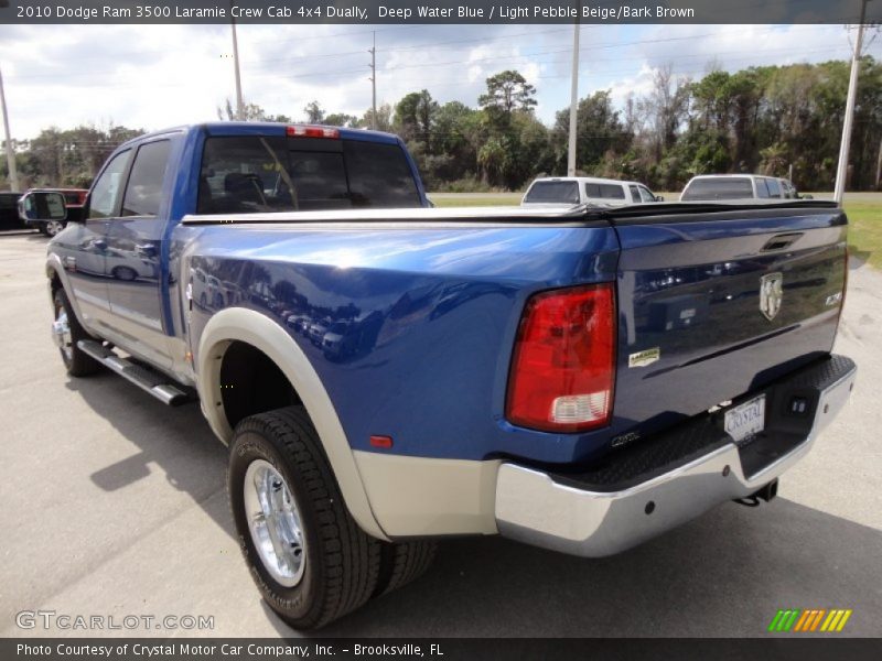 Deep Water Blue / Light Pebble Beige/Bark Brown 2010 Dodge Ram 3500 Laramie Crew Cab 4x4 Dually