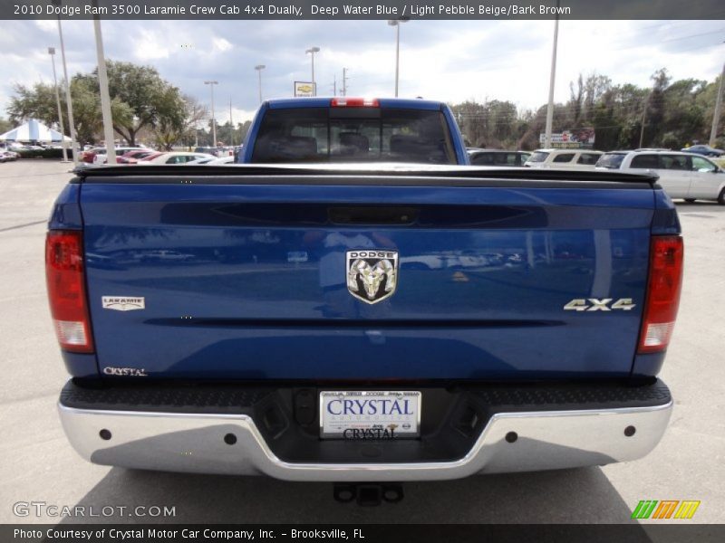 Deep Water Blue / Light Pebble Beige/Bark Brown 2010 Dodge Ram 3500 Laramie Crew Cab 4x4 Dually