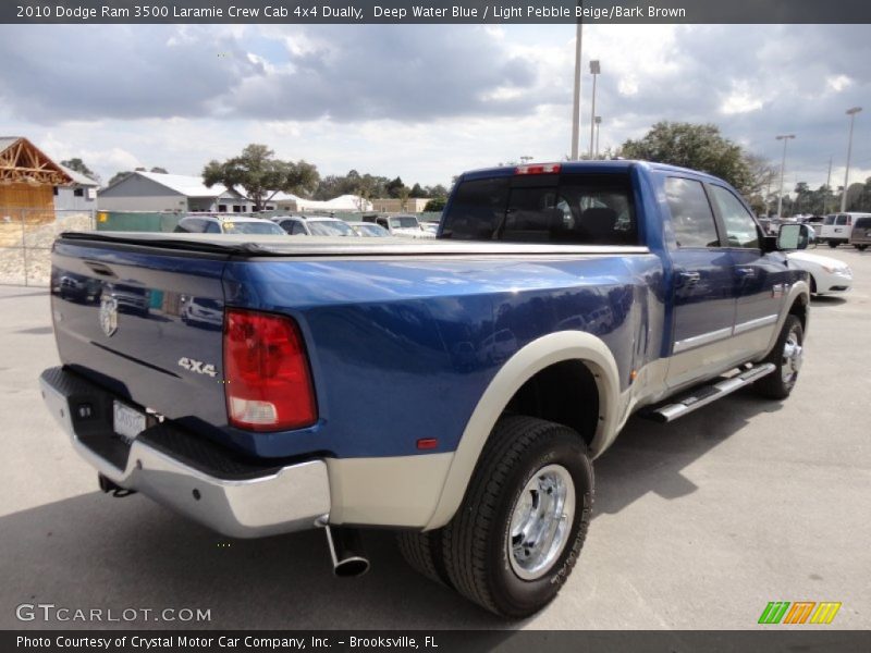 Deep Water Blue / Light Pebble Beige/Bark Brown 2010 Dodge Ram 3500 Laramie Crew Cab 4x4 Dually