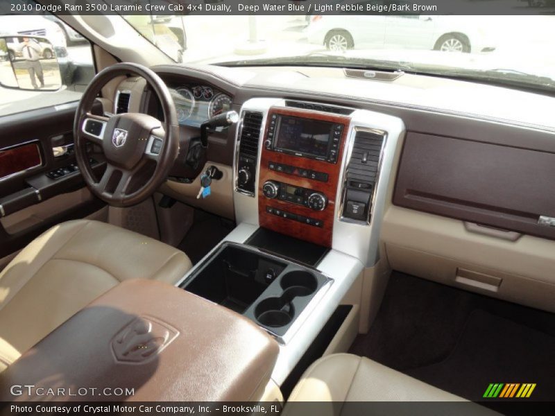 Deep Water Blue / Light Pebble Beige/Bark Brown 2010 Dodge Ram 3500 Laramie Crew Cab 4x4 Dually
