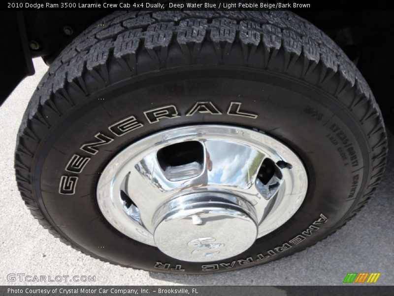 Deep Water Blue / Light Pebble Beige/Bark Brown 2010 Dodge Ram 3500 Laramie Crew Cab 4x4 Dually