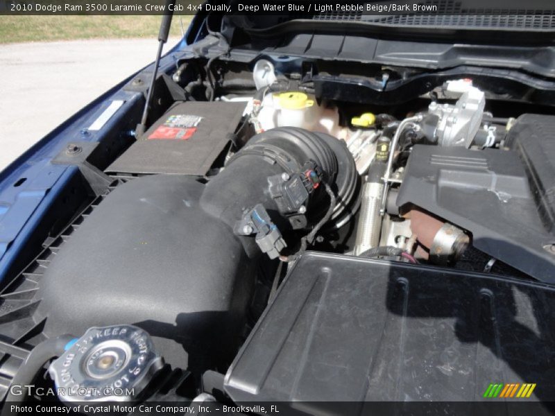 Deep Water Blue / Light Pebble Beige/Bark Brown 2010 Dodge Ram 3500 Laramie Crew Cab 4x4 Dually