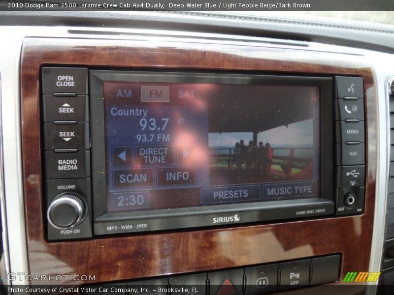 Deep Water Blue / Light Pebble Beige/Bark Brown 2010 Dodge Ram 3500 Laramie Crew Cab 4x4 Dually