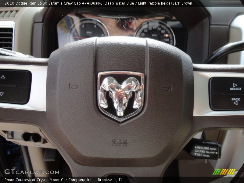 Deep Water Blue / Light Pebble Beige/Bark Brown 2010 Dodge Ram 3500 Laramie Crew Cab 4x4 Dually
