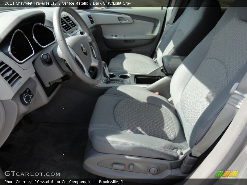 Silver Ice Metallic / Dark Gray/Light Gray 2011 Chevrolet Traverse LT