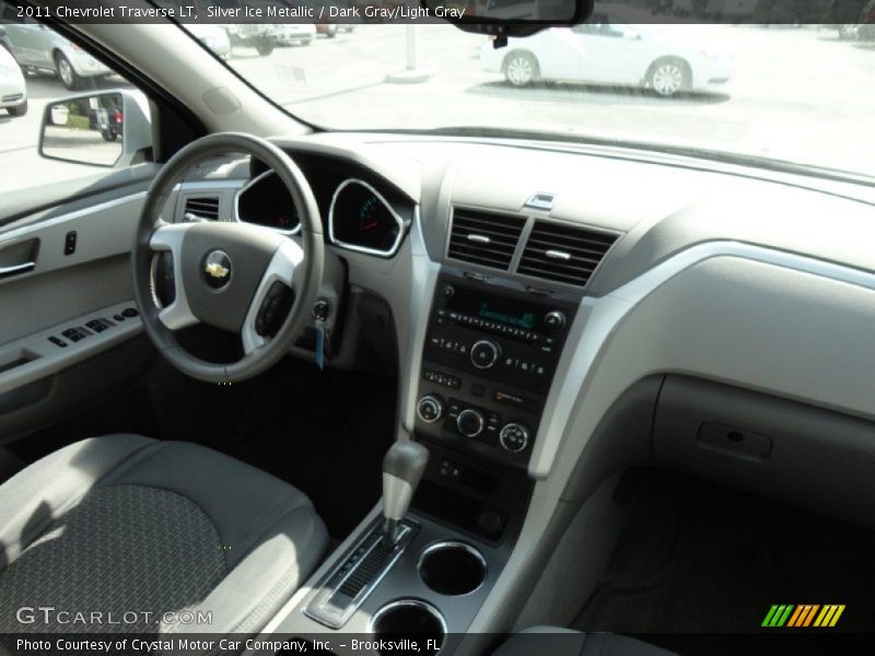 Silver Ice Metallic / Dark Gray/Light Gray 2011 Chevrolet Traverse LT