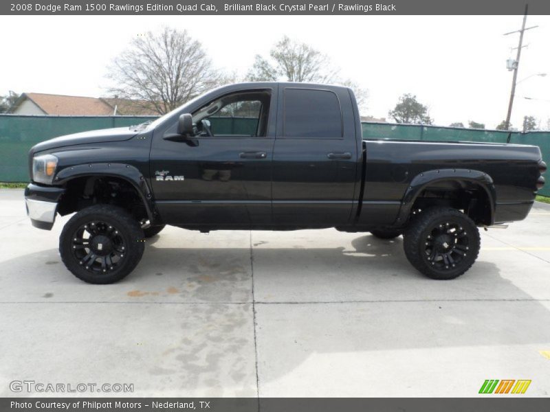 Brilliant Black Crystal Pearl / Rawlings Black 2008 Dodge Ram 1500 Rawlings Edition Quad Cab