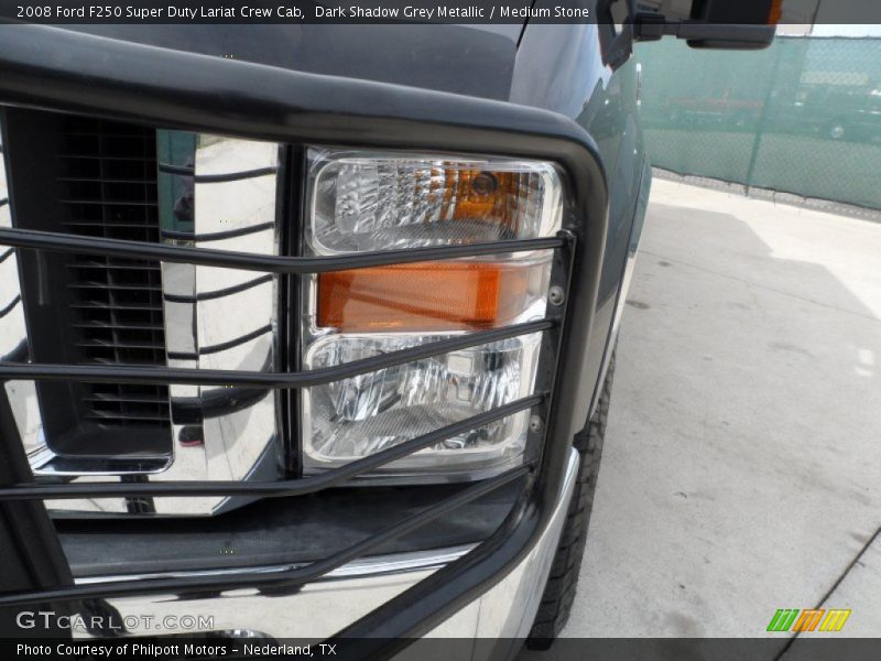 Dark Shadow Grey Metallic / Medium Stone 2008 Ford F250 Super Duty Lariat Crew Cab