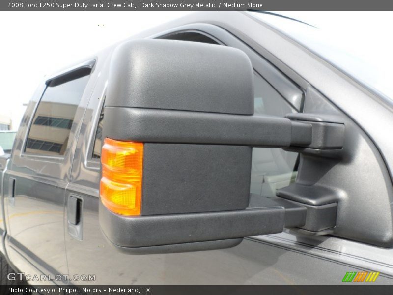 Dark Shadow Grey Metallic / Medium Stone 2008 Ford F250 Super Duty Lariat Crew Cab