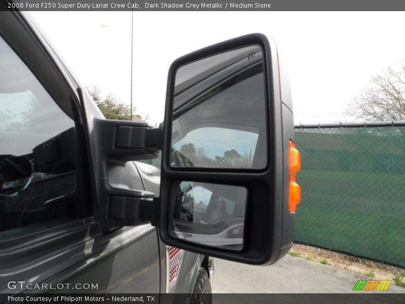 Dark Shadow Grey Metallic / Medium Stone 2008 Ford F250 Super Duty Lariat Crew Cab
