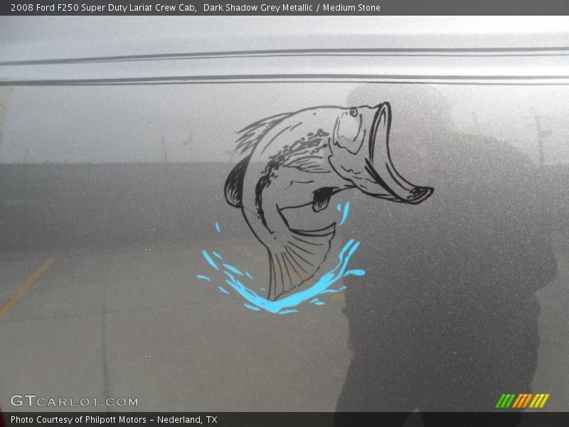 Dark Shadow Grey Metallic / Medium Stone 2008 Ford F250 Super Duty Lariat Crew Cab