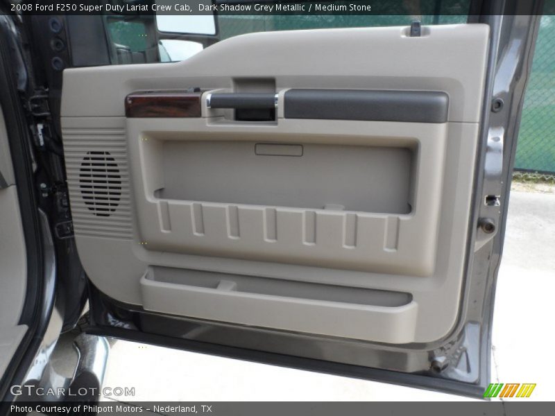Dark Shadow Grey Metallic / Medium Stone 2008 Ford F250 Super Duty Lariat Crew Cab
