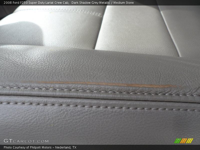 Dark Shadow Grey Metallic / Medium Stone 2008 Ford F250 Super Duty Lariat Crew Cab