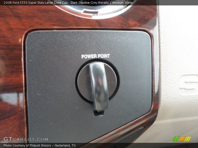 Dark Shadow Grey Metallic / Medium Stone 2008 Ford F250 Super Duty Lariat Crew Cab