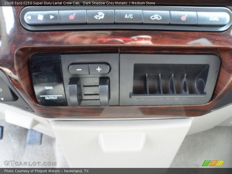 Dark Shadow Grey Metallic / Medium Stone 2008 Ford F250 Super Duty Lariat Crew Cab