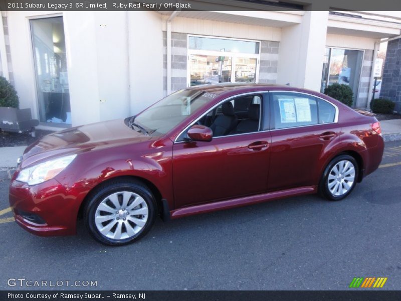 Ruby Red Pearl / Off-Black 2011 Subaru Legacy 3.6R Limited