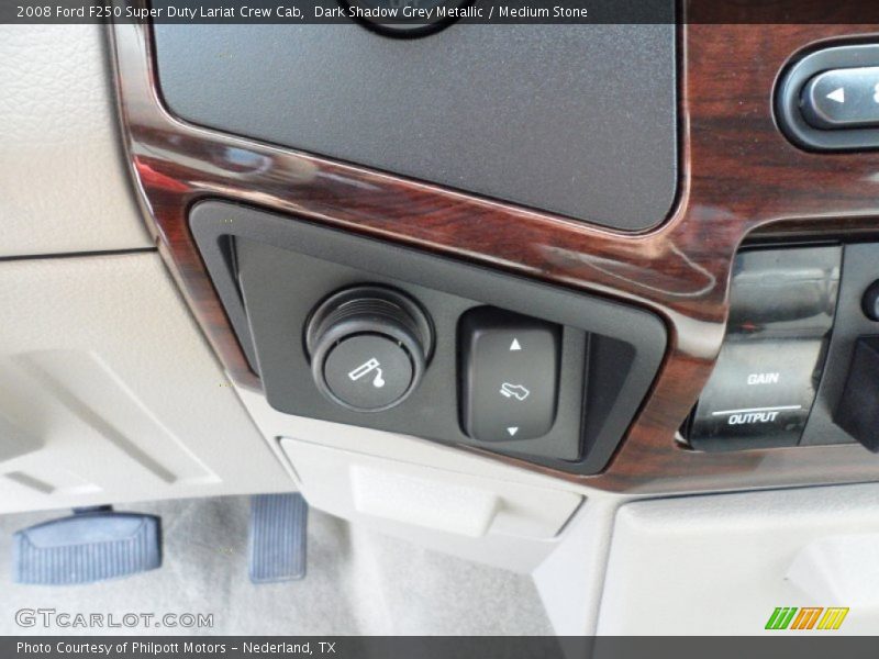 Dark Shadow Grey Metallic / Medium Stone 2008 Ford F250 Super Duty Lariat Crew Cab