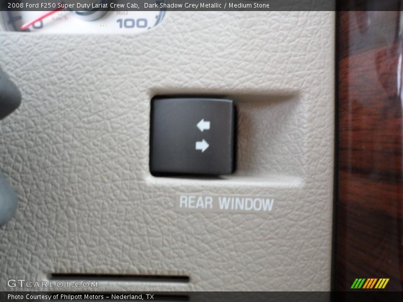 Dark Shadow Grey Metallic / Medium Stone 2008 Ford F250 Super Duty Lariat Crew Cab