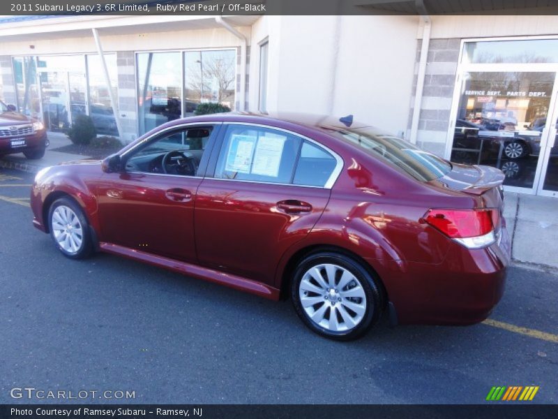 Ruby Red Pearl / Off-Black 2011 Subaru Legacy 3.6R Limited