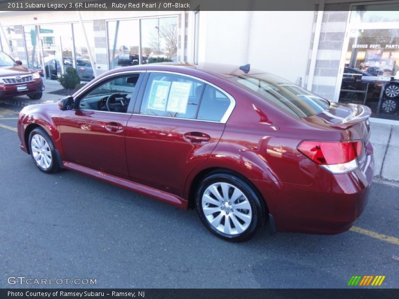 Ruby Red Pearl / Off-Black 2011 Subaru Legacy 3.6R Limited