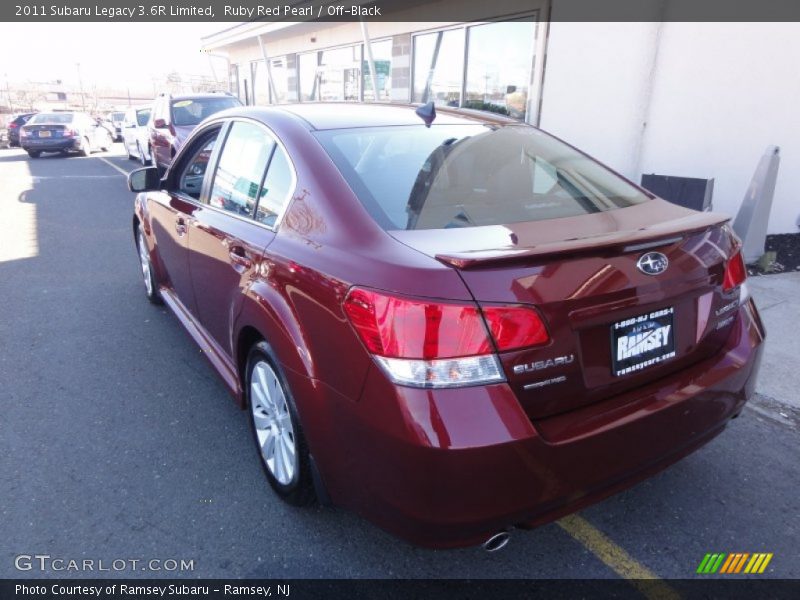 Ruby Red Pearl / Off-Black 2011 Subaru Legacy 3.6R Limited