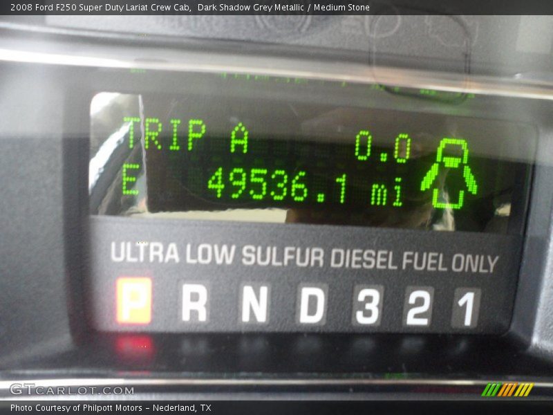 Dark Shadow Grey Metallic / Medium Stone 2008 Ford F250 Super Duty Lariat Crew Cab