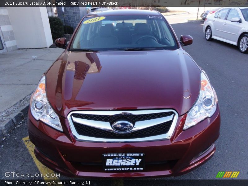 Ruby Red Pearl / Off-Black 2011 Subaru Legacy 3.6R Limited