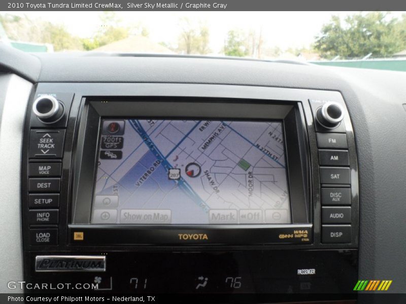 Navigation of 2010 Tundra Limited CrewMax