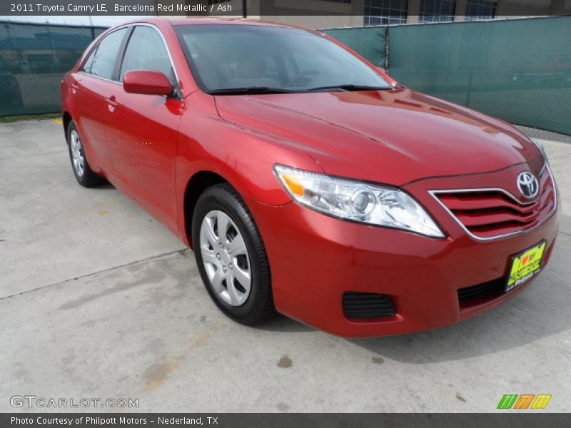 Barcelona Red Metallic / Ash 2011 Toyota Camry LE