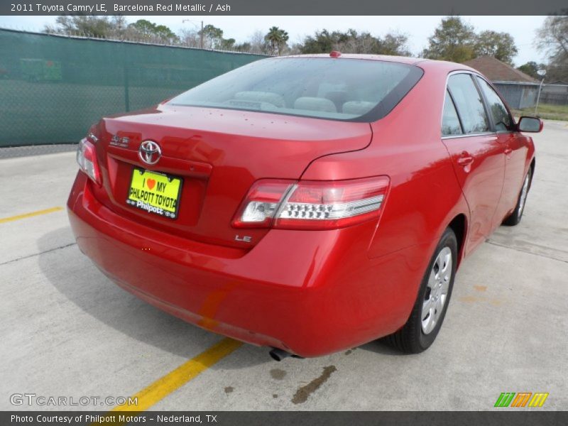 Barcelona Red Metallic / Ash 2011 Toyota Camry LE