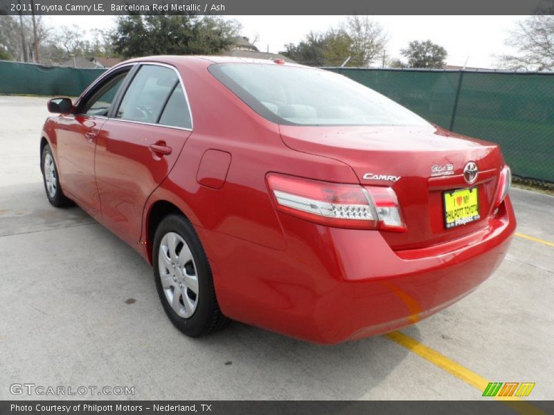 Barcelona Red Metallic / Ash 2011 Toyota Camry LE
