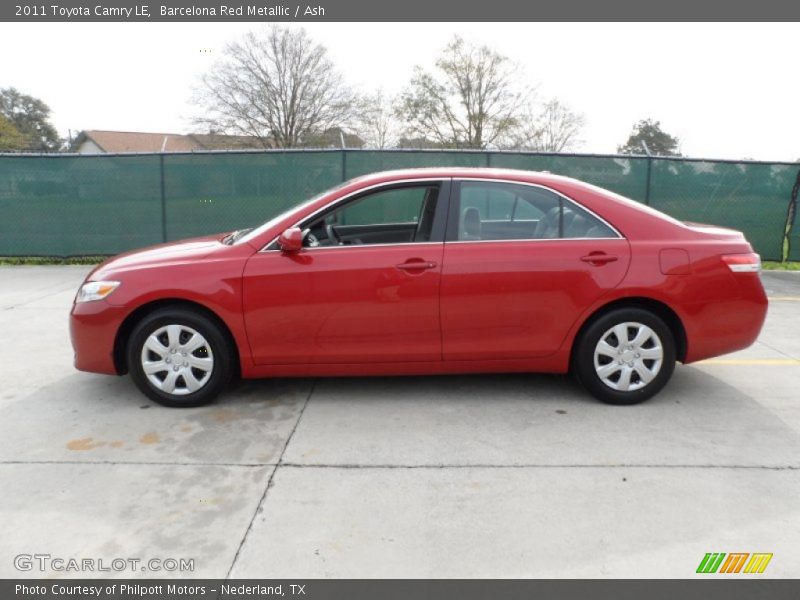 Barcelona Red Metallic / Ash 2011 Toyota Camry LE